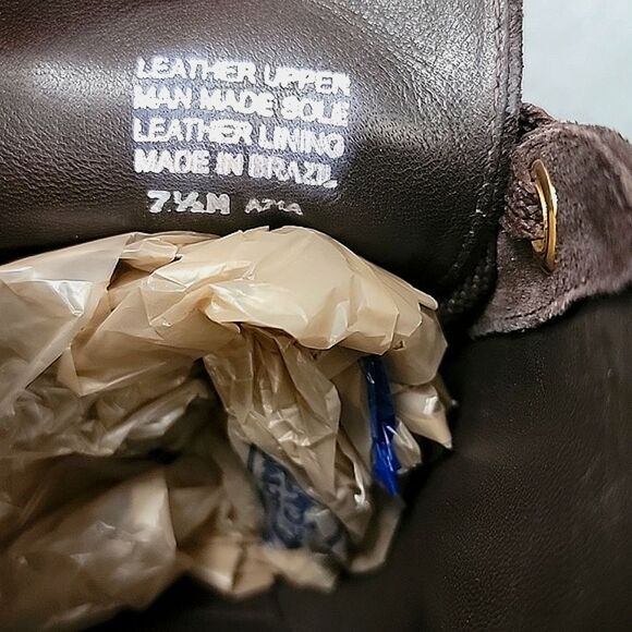 Tory Burch Hillary Brown Suede Leather heeled Lace-up Bootie, women's SZ 7.5 - Picture 11 of 11